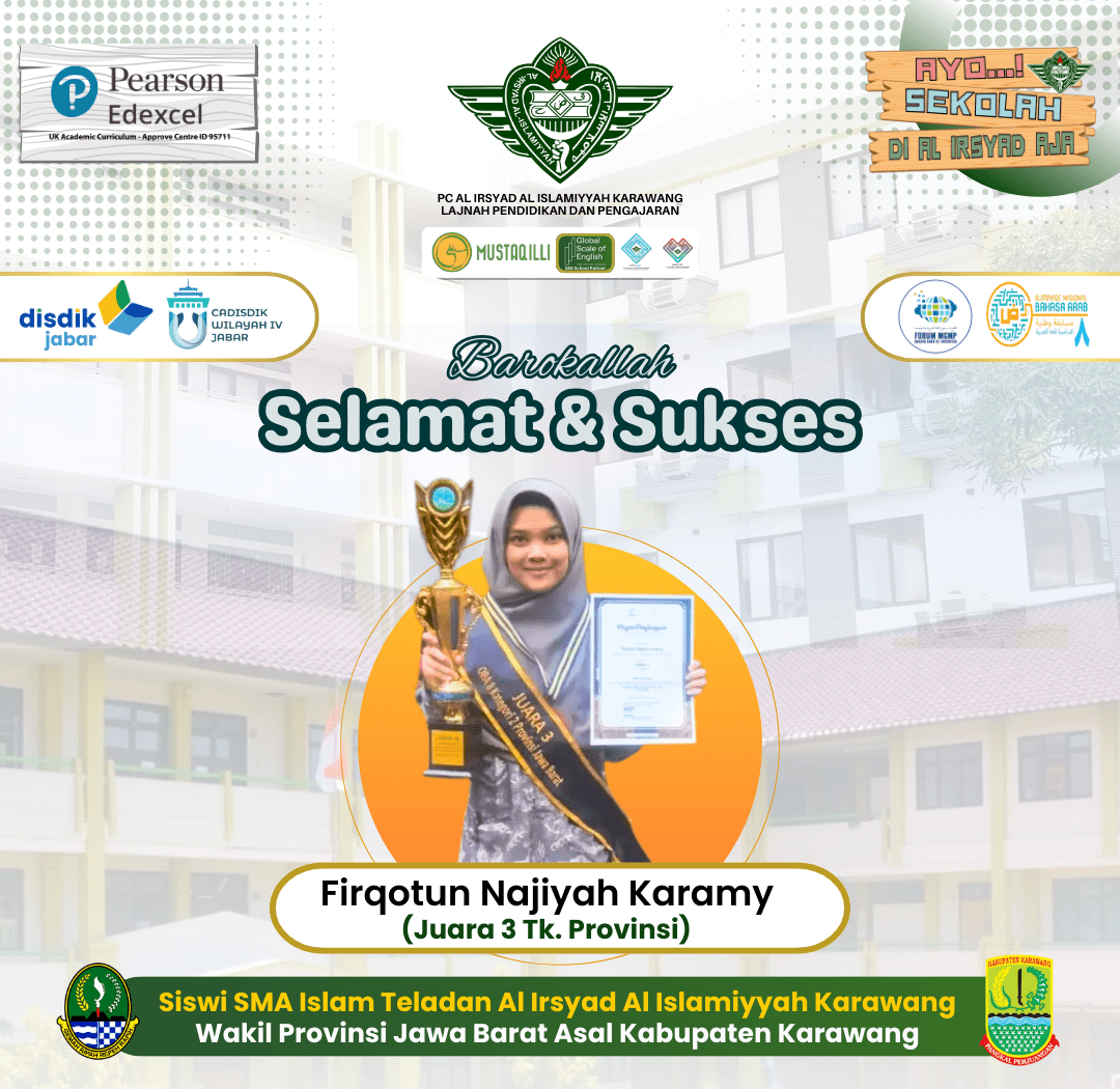 Fio, Siswi SMA-IT Al Irsyad Karawang Wakili Jabar di Olimpiade Bahasa Arab 2025 Nasional